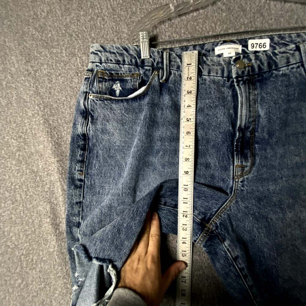 Good American Women's Plus Size 20 Distressed Good Classic High Rise Jeans - Picture 11 of 11